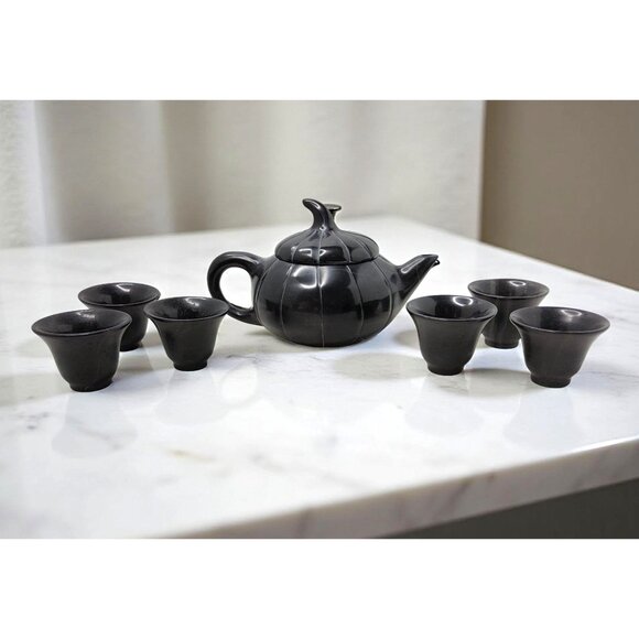 Vintage Yixing Zisha Purple Clay Teapot Set Gongfu Tea Ritual - Picture 3 of 10